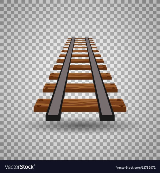 Железная дорога на прозрачном фоне