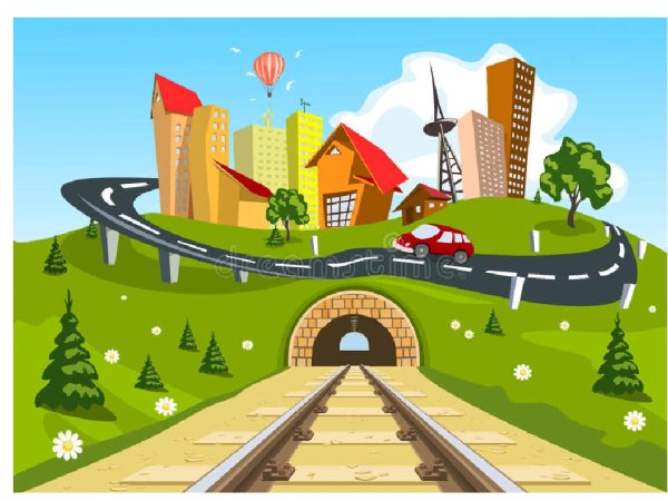 Железная дорога, мультяшная