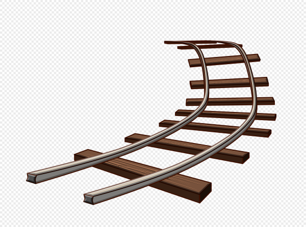 Рельсы на прозрачном фоне