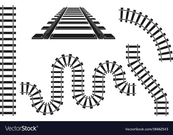 Железнодорожные рельсы вектор