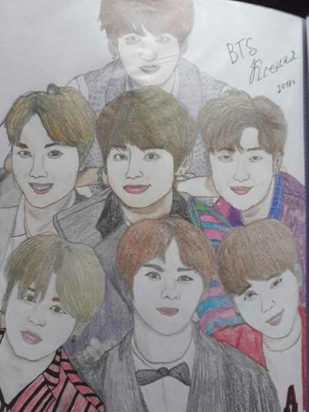 Нарисованная группа БТС