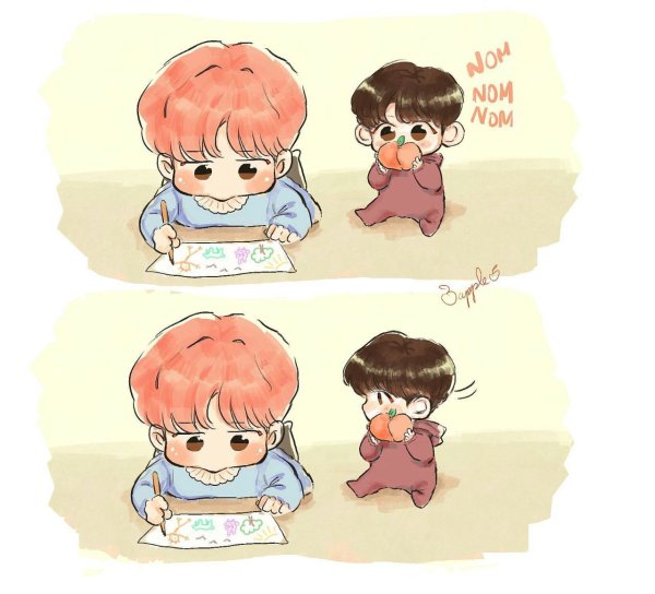 БТС милые комиксы