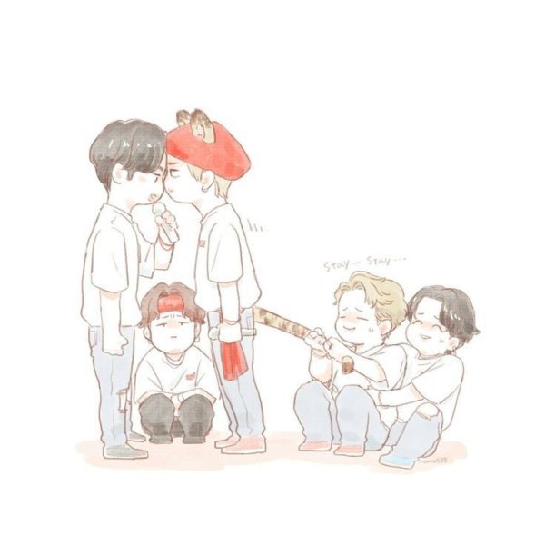 БТС семья арт Vkook