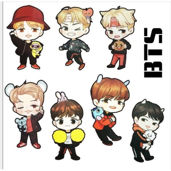 Группа БТС мультяшные