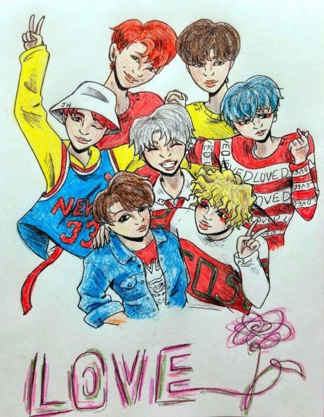 Группа БТС рисунки