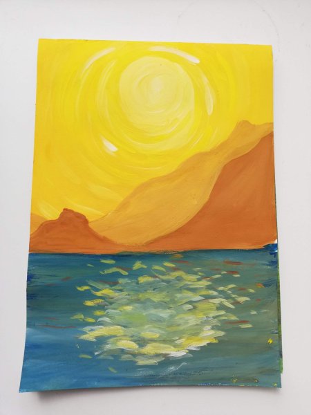 Рисование мазками гуашью