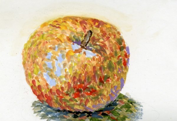 Яблоко мазками