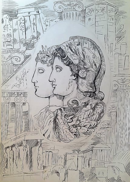 Эрмитаж рисунок карандашом