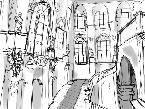 Дворец набросок