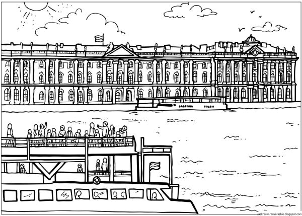 Питер раскраски зимний дворец Питер