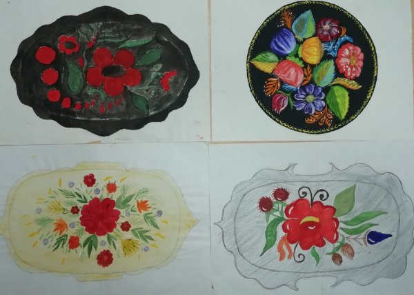 Жостово роспись по металлу 5 класс