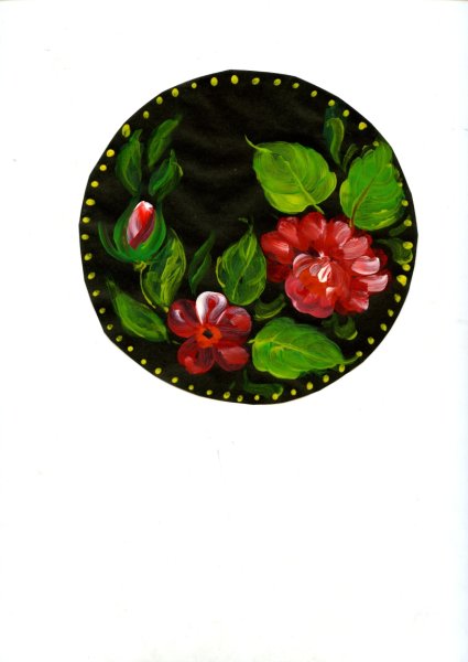 Техника рисования жостовского подноса