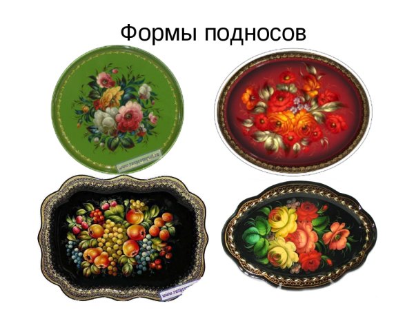 Этапы росписи жостовских подносов
