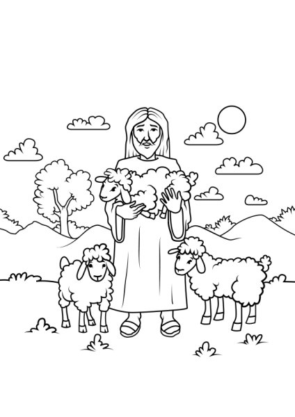 Пастух раскраска