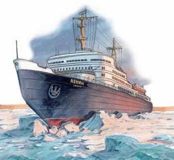 Ледокол Ленин рисунок