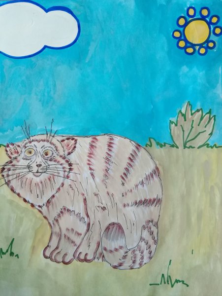 Детский рисунок манула