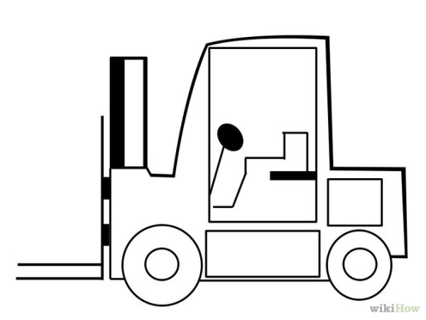 Раскраска автопогрузчик