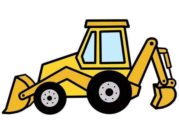 Силуэт трактора JCB