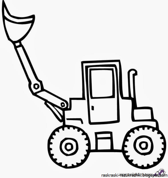 Раскраска трактор