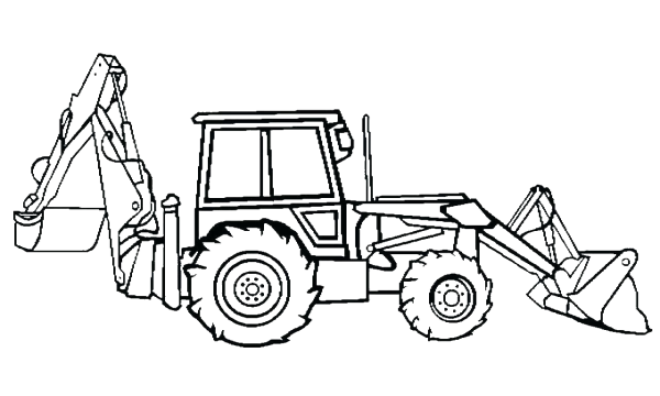 Трактор JCB раскраска