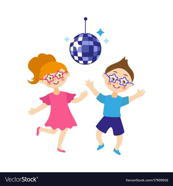 Детская дискотека нарисованная