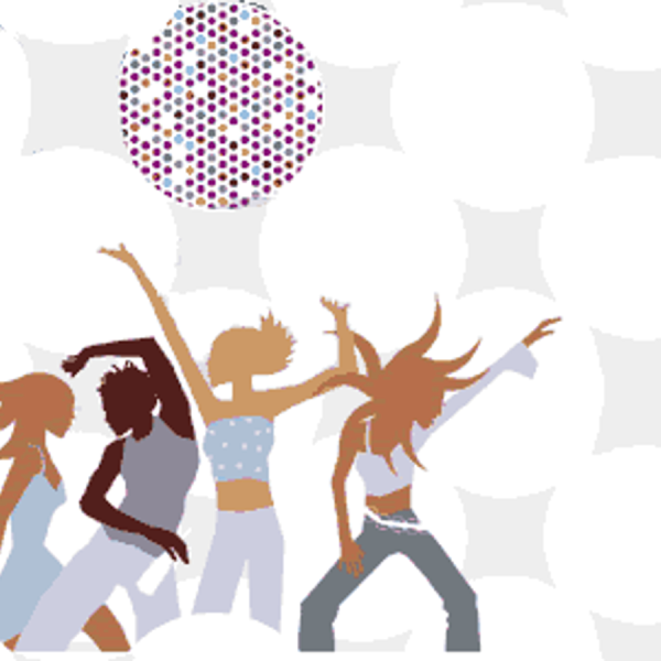 Дискотека на белом фоне