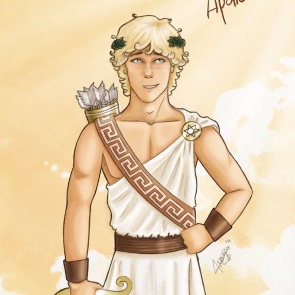 Аполлон Бог древней Греции рисунок