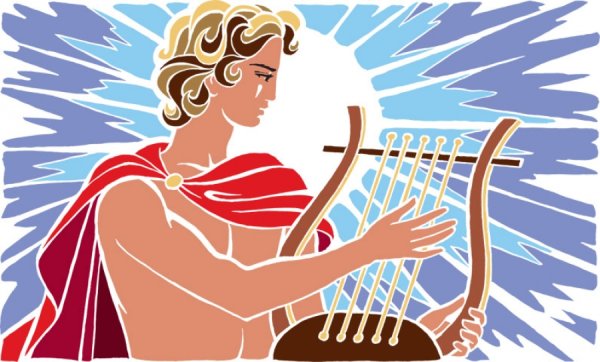 Бог Аполлон карандашом