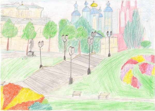 Детские рисунки города