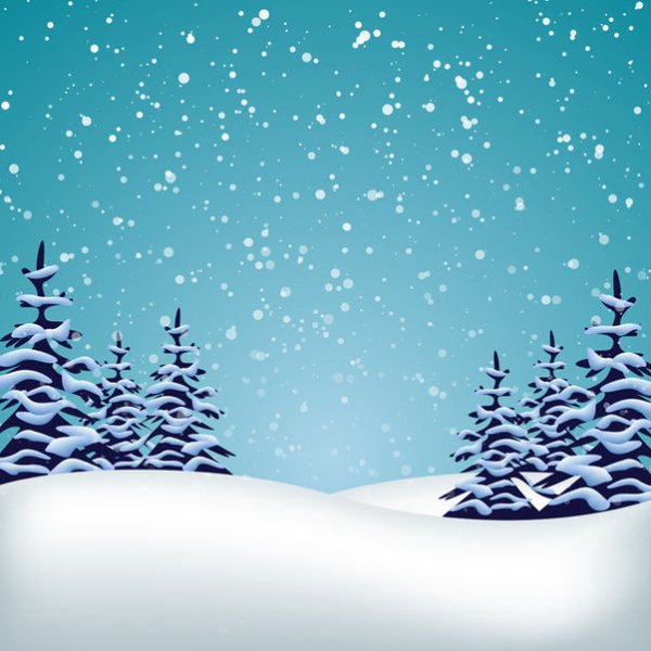 Снегопад мультяшный