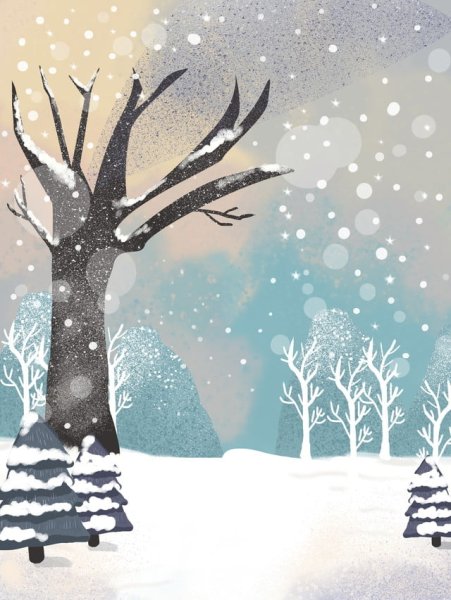 Снег рисунок