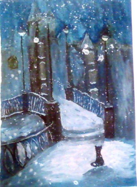 Снегопад иллюстрация