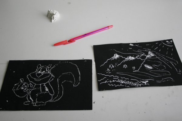 Гравюра на картоне для детей