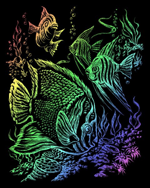 Граттаж рыбки