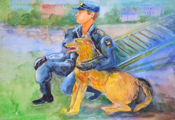 Мои родители работают в полиции рисунки