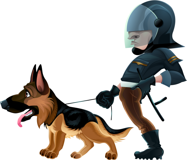 Раскраски служебные собаки