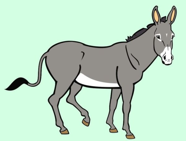 Осел мультяшный