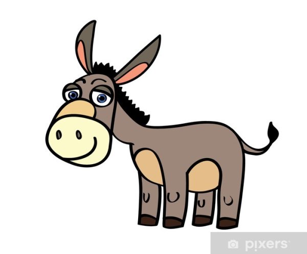 Осел мультяшный
