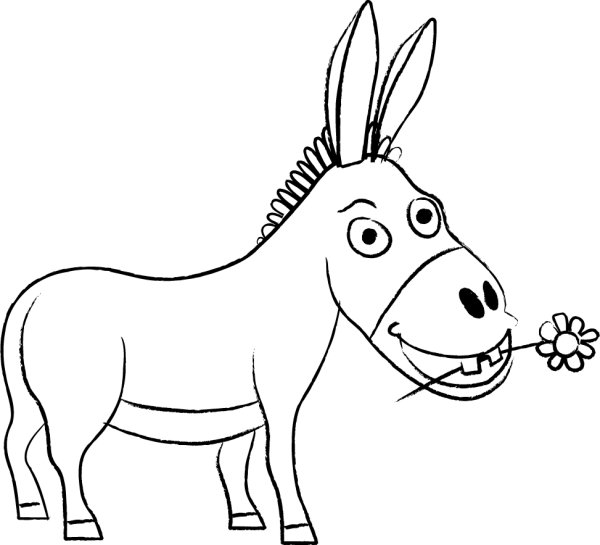 Рисование ослика