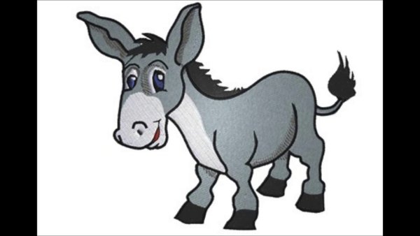 Ослик мультяшный