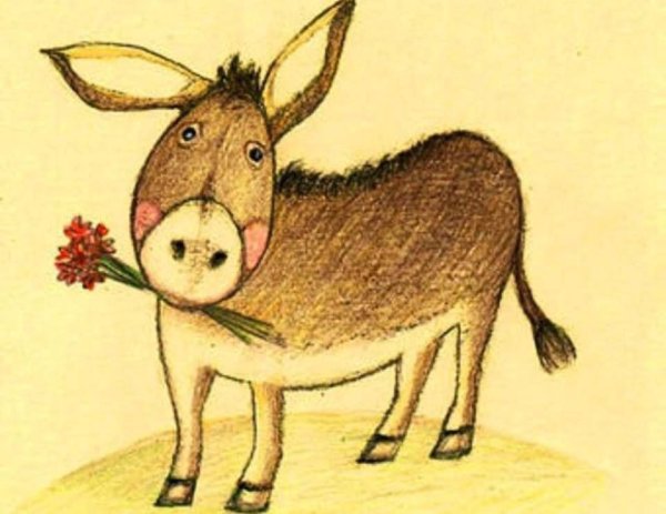 Ослик карандашом