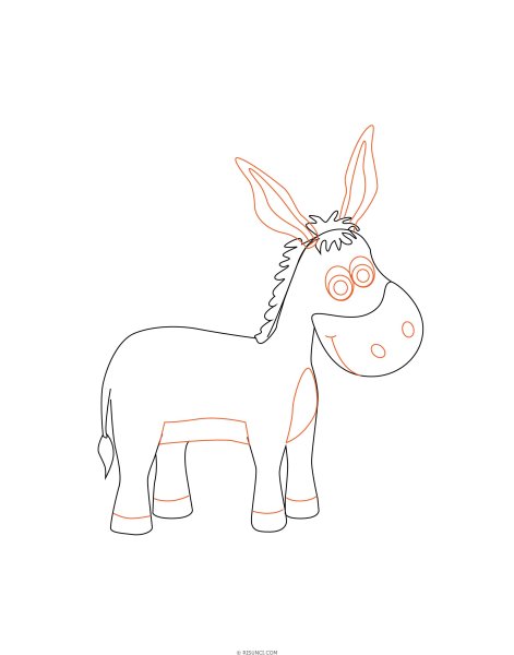 Ослик мультяшный