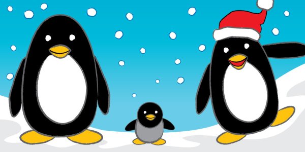 Пингвин для срисовки