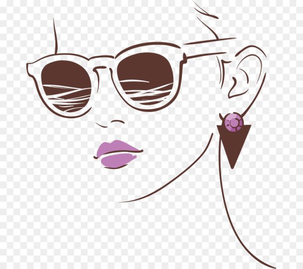 Силуэт лица в очках