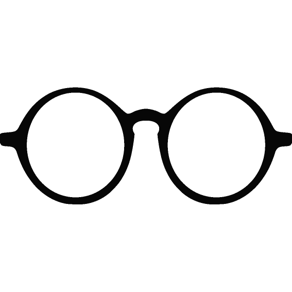 Круглые очки карандашом