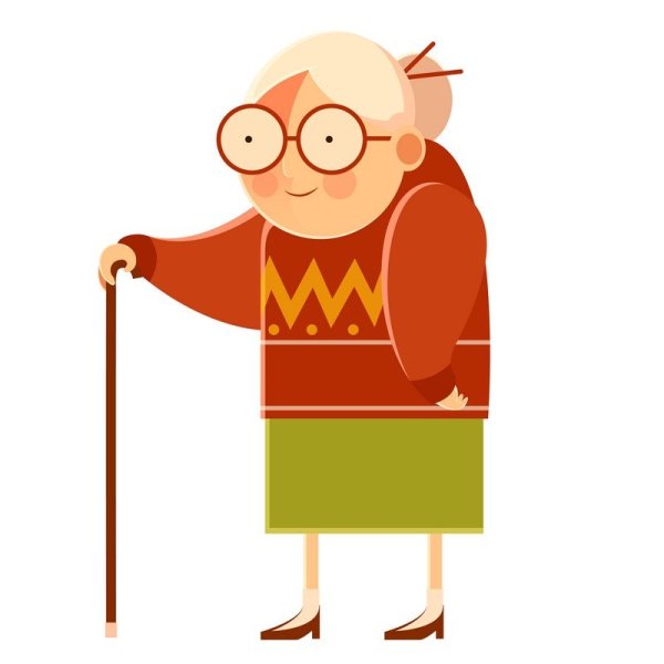 Бабушка Векторная Графика