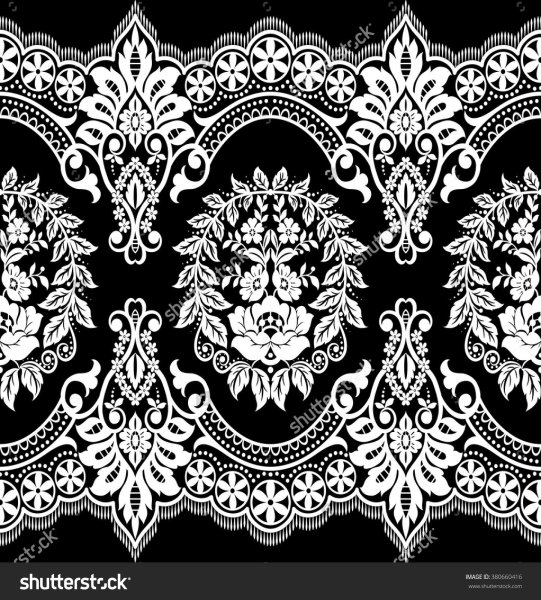 Черное кружево вектор