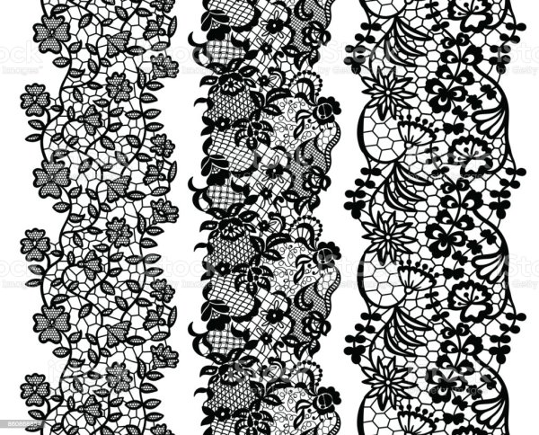 Кружево красное узор