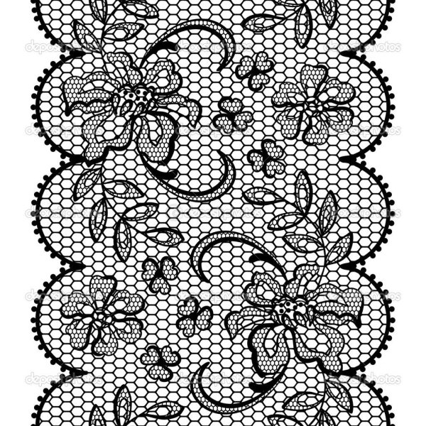 Черно белые кружева