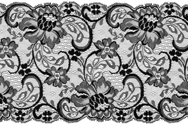 Черные кружева на белом фоне